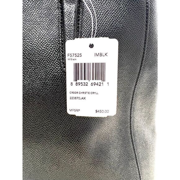 🔥🎁NWT! Coach Christie Carryall Handbag Crossgrain Leather Black XL Msrp:$450.00 - Picture 7 of 7